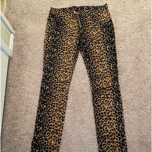 DOGPILE leopard jeans. 30.